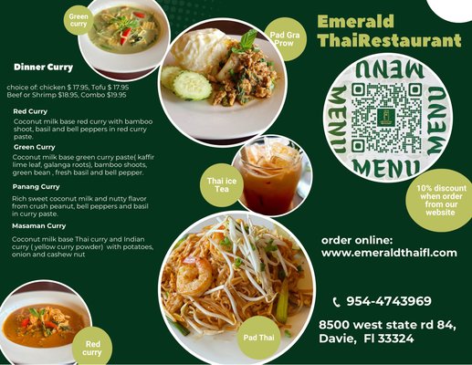 Menu photo 1 Emerald Thai Restaurant Davie, FL Menu photo 1 Emerald Thai Restaurant Davie, FL