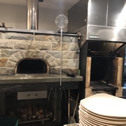 The Blue House - Josh's amazing wood burning oven and custom-built open fire grill
