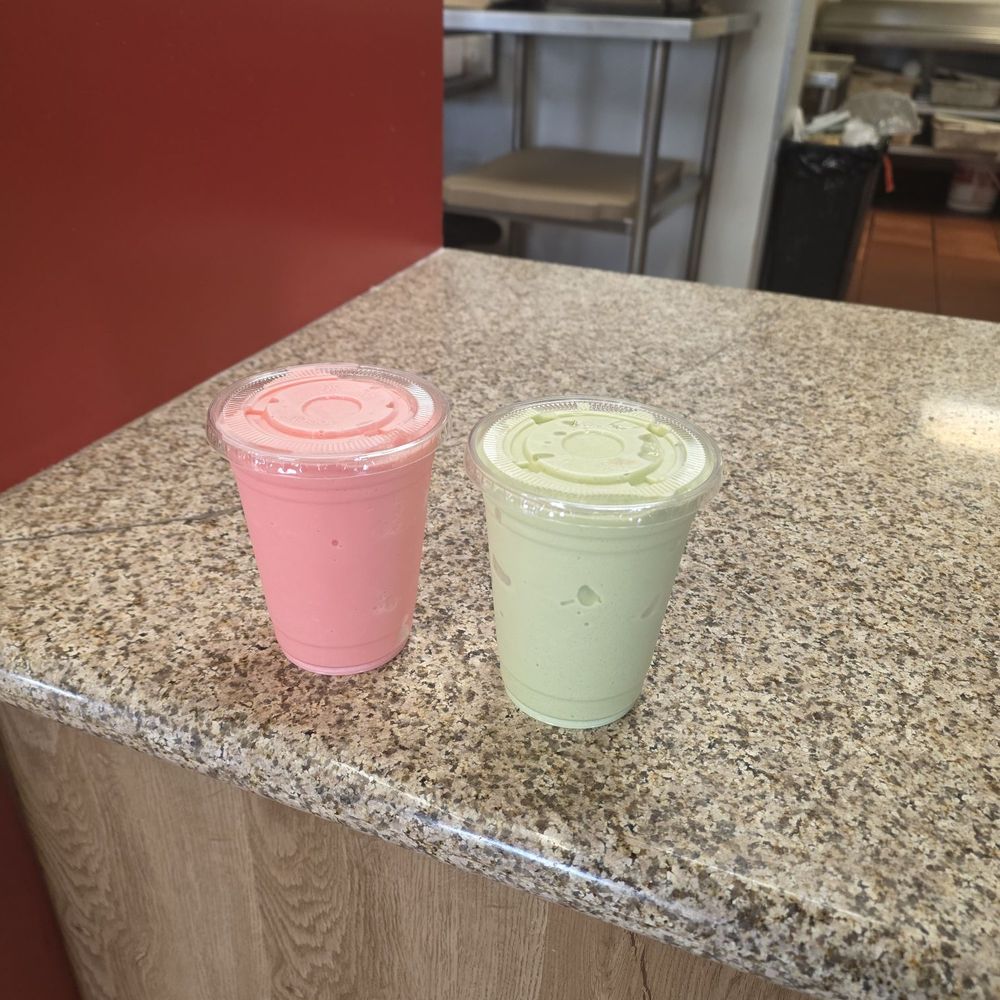 Bosa Donuts - Smoothies the kids loved.  Watermelon amd ma chi - Donuts Near Me - Chandler, Arizona