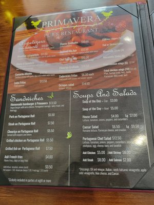 Menu photo 3 Primavera Pub Hartford, CT