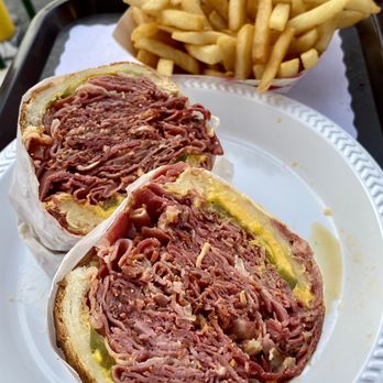 Varsity Burger - Pastrami Sandwich with French Fries - Burgers Near Me - Anaheim, California