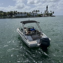 Atlantic Boat & Jet Ski Rentals - Deck boat at Hillsboro Inlet