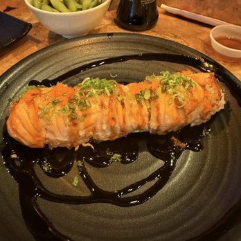 Kaze Sushi - Baked Salmon Roll - Sushi Bars Near Me - Lancaster, California Kaze Sushi - Baked Salmon Roll - Sushi Bars Near Me - Lancaster, California