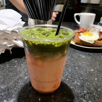 Outro - Matcha Rose Latte - Cafes Near Me - New York, New York