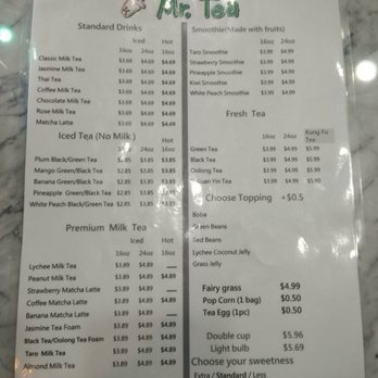 Mr Tea - Front menu - Bubble Tea Near Me - Las Vegas, Nevada Mr Tea - Front menu - Bubble Tea Near Me - Las Vegas, Nevada