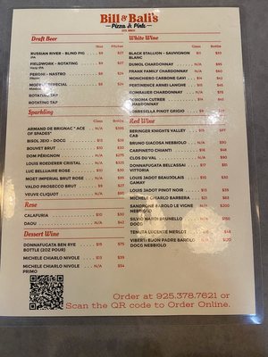 Menu photo 6 Bill and Bali's Walnut Creek, CA