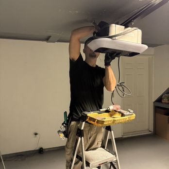 Dream Garage Door & Gate - Mike setting up the new garage door opener - Garage Door Services Near Me - Encino, California