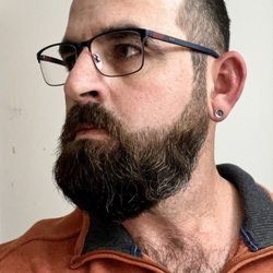 Fortunate Son Barber Shop - Left profile. Beard trim, shape & haircut
