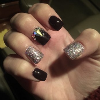Tips & Toes Nail Salon - First time ever playing around with rhinestones, that weren't round and my nails are too curved - Nail Salons Near Me - Mesa, Arizona