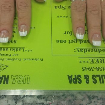 USA Nails and Spa - Perfect full set and hand painted design with French manicure - Nail Salons Near Me - Hopewell, Virginia USA Nails and Spa - Perfect full set and hand painted design with French manicure - Nail Salons Near Me - Hopewell, Virginia