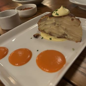 Amada - Chive and butter potato cake - Tapas Bars Near Me - Philadelphia, Pennsylvania Amada - Chive and butter potato cake - Tapas Bars Near Me - Philadelphia, Pennsylvania