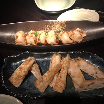 Hutong - Iberico pork dumplings with Sichuan garlic sauce, Crispy prawn rolls (both were amazing-- I'm still dreaming of them) - Chinese Near Me - London, XGL