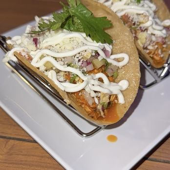 Sip & Savor - Braised Chicken Tinga Gyzo Taco - Tapas Bars Near Me - Culver City, California Sip & Savor - Braised Chicken Tinga Gyzo Taco - Tapas Bars Near Me - Culver City, California