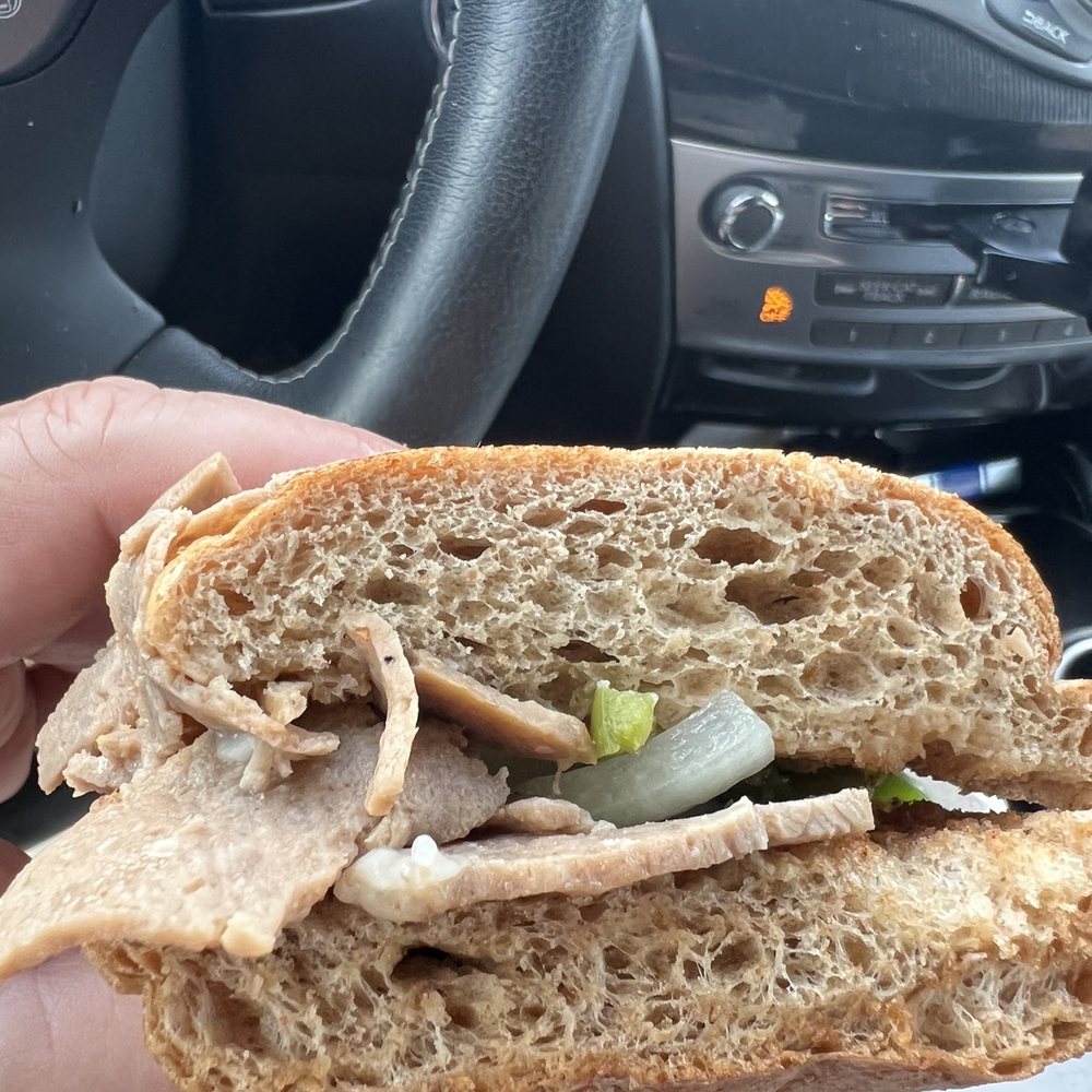 the inside of a sub sandwich