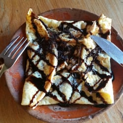 Le Coq a Poil - Crepa de platano con chocolate, sencilla pero de intenso sabor!