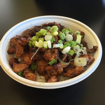 Flame Broiler - Half and Half bowl with white rice and green onions! Yum yum!!!! - Fast Food Near Me - Garden Grove, California