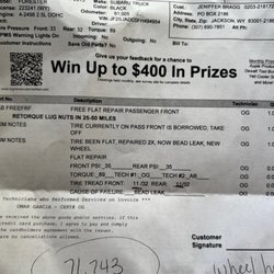 Big O Tires - They're impeccable notes..