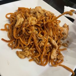 Chicken chow mein (no veggies) my son requested Chicken chow mein (no veggies) my son requested
