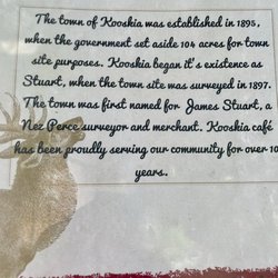 Kooskia Cafe - Menu cover