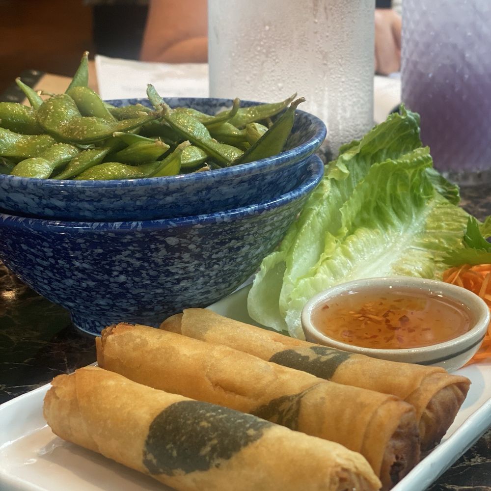Larb egg rolls