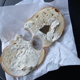 Sugar grove Dunkin' Donuts example of a "toasted" bagel