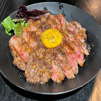 Red Rock-Torrance - Regular Cut Steak Don with Jidori Raw Egg - Japanese Near Me - Torrance, California Red Rock-Torrance - Regular Cut Steak Don with Jidori Raw Egg - Japanese Near Me - Torrance, California
