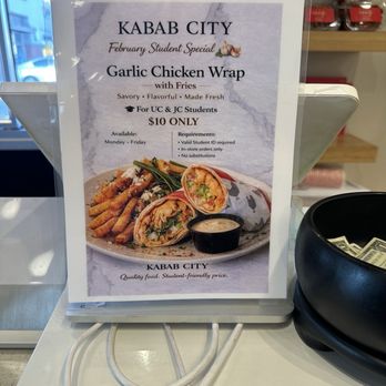 Kabab City - Monthly student special - Mediterranean Near Me - Merced, California