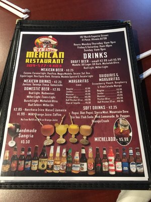 Menu photo 1 El Paso Mexican Restaurant El Paso, IL