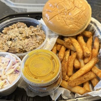 C & E Southern Bites Restaurant - NC Pulled Pork 1/2 lb. Sandwich Platter with 2 sauces - Southern Near Me - Sterling, Virginia C & E Southern Bites Restaurant - NC Pulled Pork 1/2 lb. Sandwich Platter with 2 sauces - Southern Near Me - Sterling, Virginia
