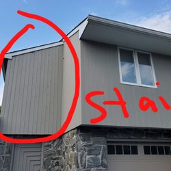 Replaced this side, only part that now has stains. These guys forgot to stain, sad, not sad!