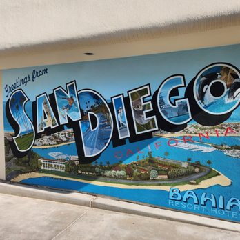 Bahia Resort Hotel - Exterior wall in resort - San Diego, CA