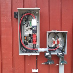 Shores Edge Electric - 200 amp service upgrade underground with a 200amp whole house transfer switch.