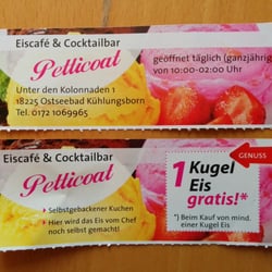 Eiskaffee Petticoat - Gutschein für Kurkarten-Besitzer