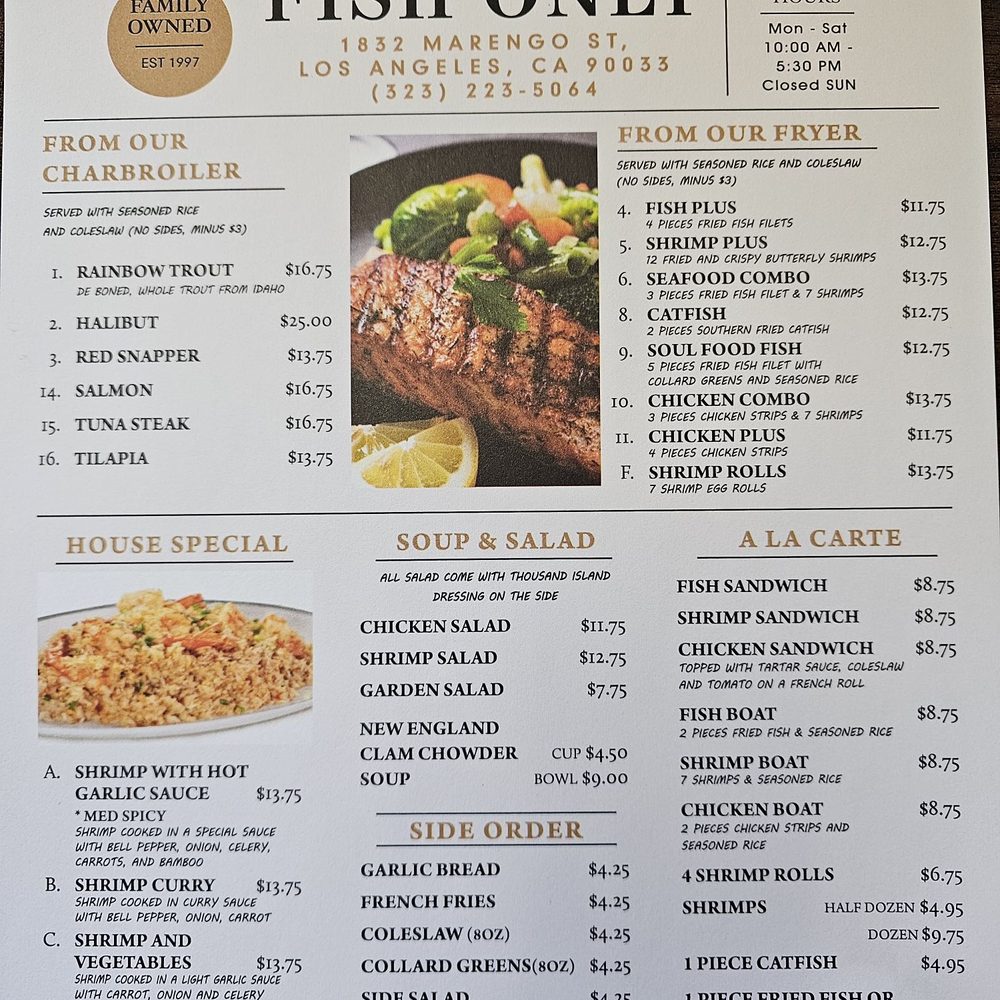 New menu and prices! New menu and prices!