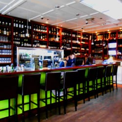 Thirsty Frog Wine Bar - The Bar, with Wine Shelves