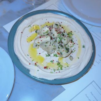 Pinyon - Artichoke hummus. - Mediterranean Near Me - Scottsdale, Arizona Pinyon - Artichoke hummus. - Mediterranean Near Me - Scottsdale, Arizona