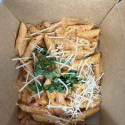 The Sassy Fig Food Truck - Penne in ricotta red sauce finished with basil and parmesan