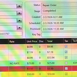 Quality Tire & Auto Service - Invoice