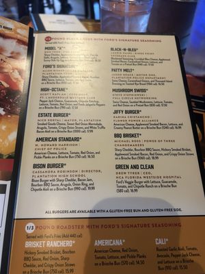 Menu photo 8 Ford's Garage Plantation Plantation, FL