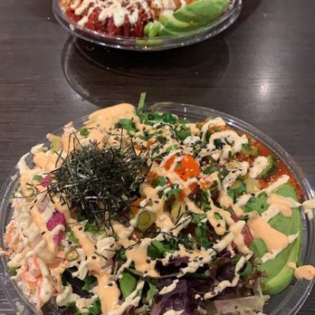 Poke Guys - The Cali bowl with extra spicy cucumber and seaweed salad. Topped off with spicy togarashi and spicy yuzu. - Hawaiian Near Me - Toronto, Ontario Poke Guys - The Cali bowl with extra spicy cucumber and seaweed salad. Topped off with spicy togarashi and spicy yuzu. - Hawaiian Near Me - Toronto, Ontario