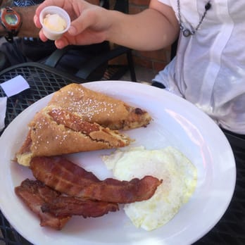 Silver Grill Cafe - Maxie's French toast - comes with meat and an egg - Breakfast & Brunch Near Me - Fort Collins, Colorado
