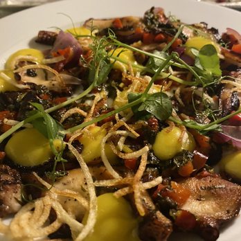 Amal - Sliced charred onions and octopus with a lemon glaze- excellent! - Lebanese Near Me - Miami, Florida
