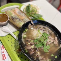 Pho Viet's - 14. Special Beef Noodle Soup 48. Spring Roll with Vermicelli