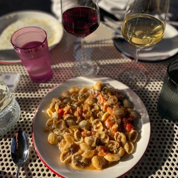 Birdie's - Another pasta with some sort of creamy tomato sauce, sausage, peppers. Dreamy - French Near Me - Austin, Texas