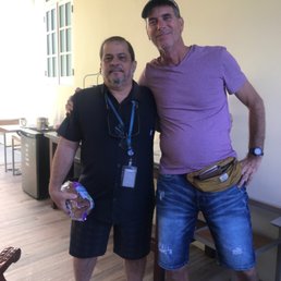 Bryan with the owner. Bryan with the owner.