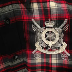 Polo Factory Store - Grey flannel button up w/ beading!