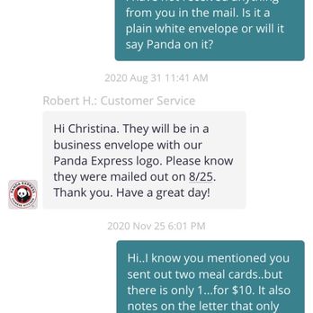 Panda Express - Promised two got only one..in the letter u can even see it says they gave me one yet robert promised two - Chinese Near Me - Lake Elsinore, California
