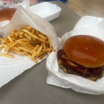 Incredible Burger - Fries and Barbecue Bacon Burger - Burgers Near Me - Hurst, Texas Incredible Burger - Fries and Barbecue Bacon Burger - Burgers Near Me - Hurst, Texas