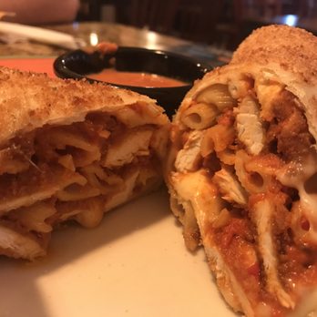 Glen Cove Diner - Close up of Godfather wrap with vodka sauce dip - Seafood Near Me - Glen Cove, New York Glen Cove Diner - Close up of Godfather wrap with vodka sauce dip - Seafood Near Me - Glen Cove, New York