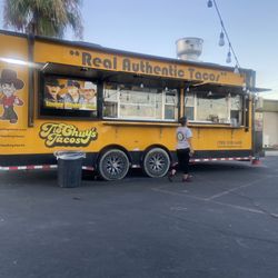 Outside the truck at the corner of E Bonanza and Nellis